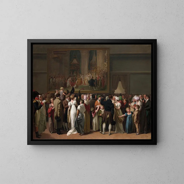 La vista pubblica dell'incoronazione di David al Louvre - Louis Léopold Boilly — quadro incorniciato alla parete