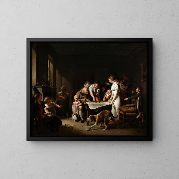 La lettura del bollettino della Grande Armée - Louis Léopold Boilly — quadro incorniciato alla parete