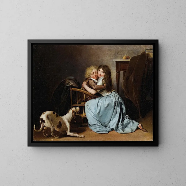La paura infondata - Louis Léopold Boilly — quadro incorniciato alla parete