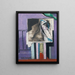 Natura morta davanti al balcone - Louis Marcoussis — quadro incorniciato alla parete