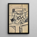 Nature morte avec échiquier - Louis Marcoussis — quadro incorniciato alla parete