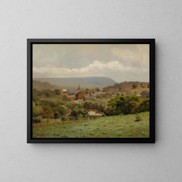 Village del Delaware Water Gap - Louis Michel Eilshemius — quadro incorniciato alla parete
