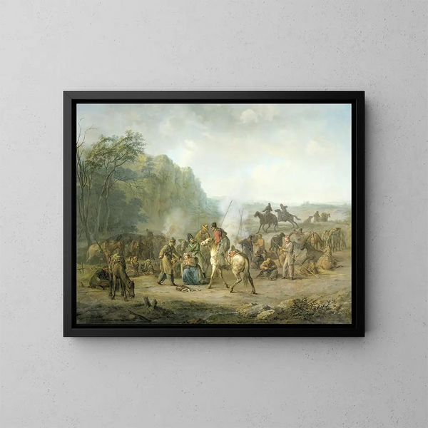Bivouac cosaque 1813 - Louis Moritz — quadro incorniciato alla parete