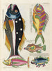 Pesci, gamberi e granchi di vari colori e figure straordinarie Pl050 - Louis Renard — vista dell’opera