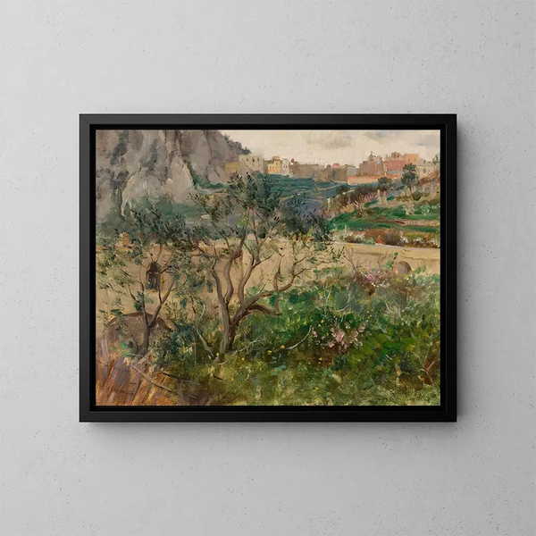 Vista di Capri - Louis Ritter — quadro incorniciato alla parete
