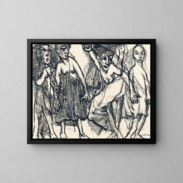 Filles en mouvement - Louis Soutter — quadro incorniciato alla parete
