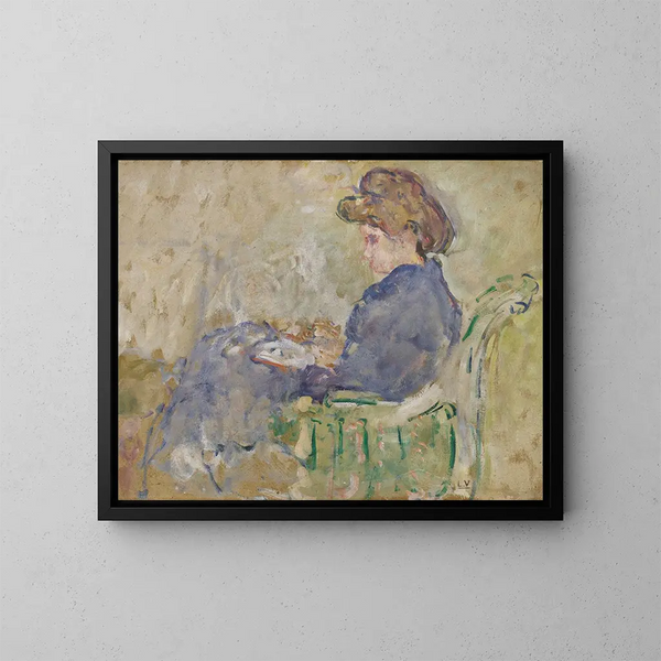 Donna seduta di profilo - Louis Valtat — quadro incorniciato alla parete