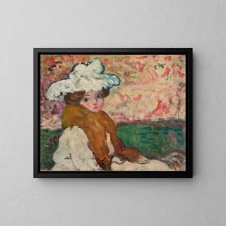 Donna con la cuffia - Louis Valtat — quadro incorniciato alla parete