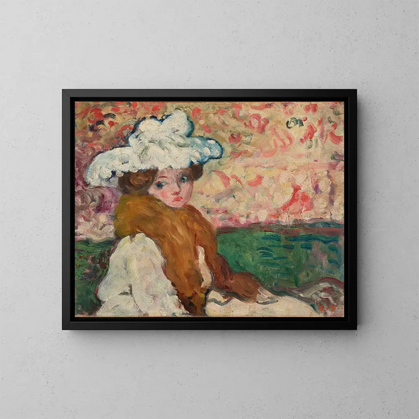 Donna con la cuffia - Louis Valtat — quadro incorniciato alla parete