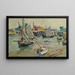 Vele al porto, bassa marea, Ouistreham - Louis Valtat — quadro incorniciato alla parete