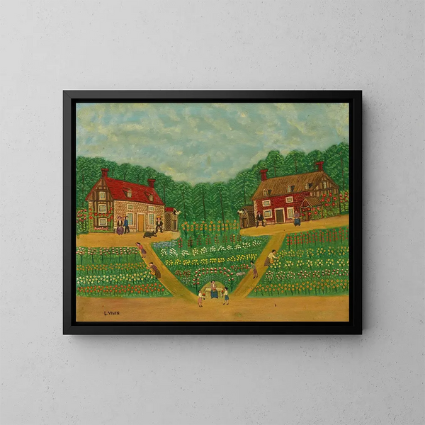 I due colombai - Louis Vivin — quadro incorniciato alla parete