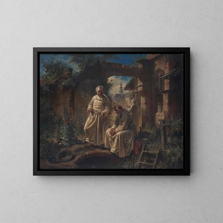 Louis Von Hagn - Fishing at a monastery.webp