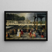 elegante nel parco di un palazzo classico - Louis de Caullery — quadro incorniciato alla parete