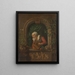 Donna che annaffia una pianta - Louis de Moni — quadro incorniciato alla parete