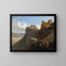 Vista del Castello di San Giuliano vicino a Trapani, Sicilia - Louise-Joséphine Sarazin de Belmont — quadro incorniciato alla parete