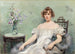 Giovane donna con un vaso di fiori - Louise Abbema — vista dell’opera