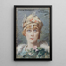 Ritratto di Sarah Bernhardt 1844-1923 nel ruolo di Adrienne Lecouvreur - Louise Abbema — quadro incorniciato alla parete