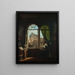 Interno di artista con vista sulla facciata della chiesa di Saint-Eustache - Louise Adone Drölling — quadro incorniciato alla parete