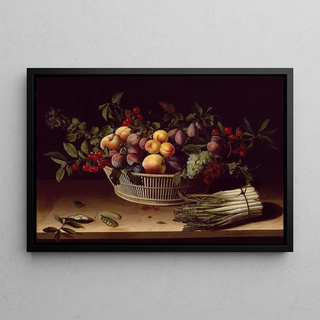 Louise Moillon - Still Life with a Basket of Fruit and a Bunch of Asparagus.webp