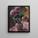 di crisantemi e rose in una brocca - Lovis Corinth — quadro incorniciato alla parete