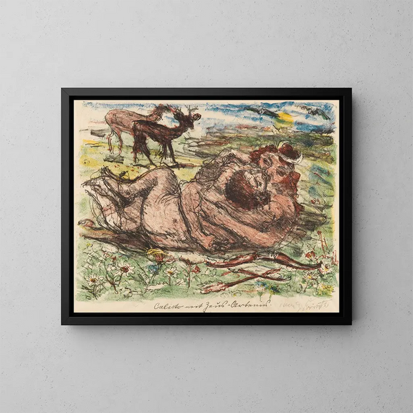 Le amori di Zeus - Lovis Corinth — quadro incorniciato alla parete