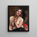 Donna seminuda su una sedia L'attrice Gertrud Eysoldt - Lovis Corinth — quadro incorniciato alla parete