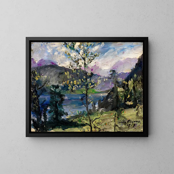 Paesaggio al Walchensee - Lovis Corinth — quadro incorniciato alla parete