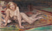 Nu couchée di giovane ragazza bionda su tappeto colorato - Lovis Corinth — vista dell’opera