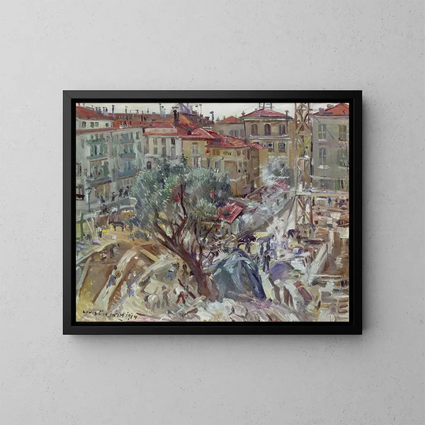 Nuovo edificio a Monte-Carlo - Lovis Corinth — quadro incorniciato alla parete