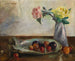 Nature morte con fiori in un vaso, una conchiglia e frutta - Lovis Corinth — vista dell’opera
