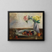 Nature morte con fiori in un vaso, una conchiglia e frutta - Lovis Corinth — quadro incorniciato alla parete