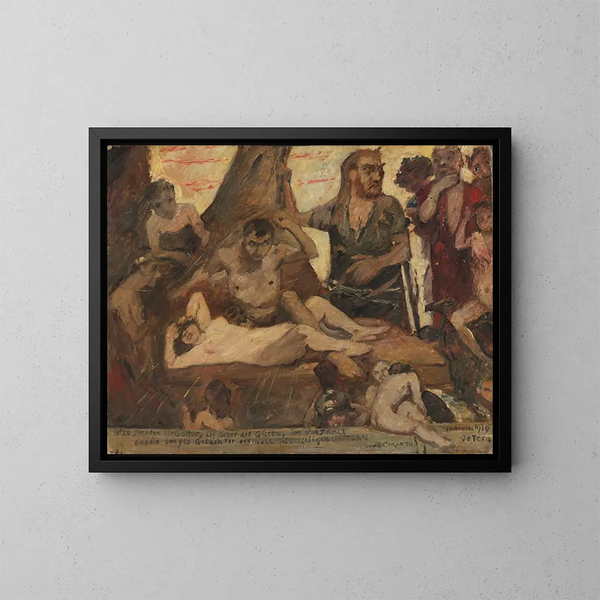 Il riso omerico - Lovis Corinth — quadro incorniciato alla parete