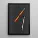 Collage con tre elementi (Conflitto di casi) - László Moholy-Nagy — quadro incorniciato alla parete