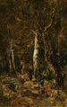 paesaggio boschivo con figura - László Pál — vista dell’opera