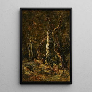 Lszl Pal - Forest Landscape With Figure.webp