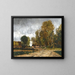 Paesaggio con un cottage - László Pál — quadro incorniciato alla parete
