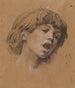 Testa di un ragazzo che canta in studio musicale - Luc-Olivier Merson — vista dell’opera
