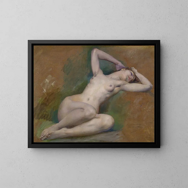 Studio per la figura della Primavera al Lopra Comique di Parigi - Luc-Olivier Merson — quadro incorniciato alla parete