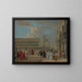 Vista di Piazza San Marco con la Torre dell'Orologio, Venezia - Luca Carlevarijs — quadro incorniciato alla parete