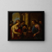 Il Cristo e la donna adultera - Luca Giordano — quadro incorniciato alla parete