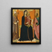 La Vierge à l'Enfant avec saint Nicolas et saint Paul - Luca di Tommè — quadro incorniciato alla parete