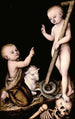 Adorazione del Bambino Gesù di San Giovanni Battista - Lucas Cranach il Vecchio — vista dell’opera