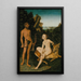 Apollon e Diana - Lucas Cranach l'Ancien — quadro incorniciato alla parete