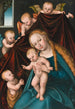 Vierge à l'Enfant avec le jeune Saint Jean-Baptiste et des anges - Lucas Cranach l'Ancien — vista dell’opera