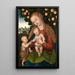 Marie con il Bambino e il giovane Giovanni sotto il melo - Lucas Cranach il Vecchio — quadro incorniciato alla parete