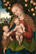 Marie con il Bambino e il giovane Giovanni sotto il melo - Lucas Cranach il Vecchio — vista dell’opera