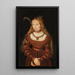 Sibylle de Clèves - Lucas Cranach l'Ancien — quadro incorniciato alla parete