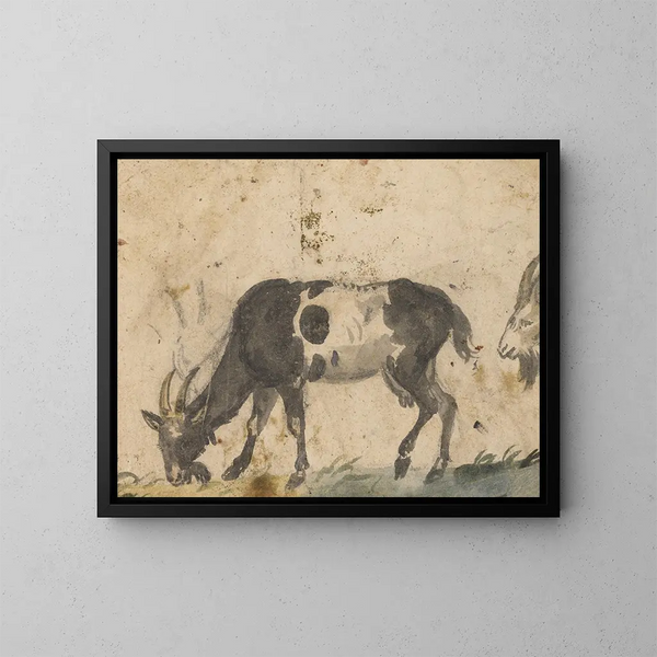 Studio di capre - Lucas Cranach il Vecchio — quadro incorniciato alla parete