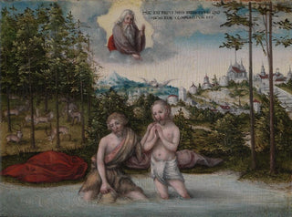 Il Battesimo di Cristo - Lucas Cranach il Vecchio — vista dell’opera