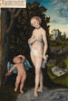 Venere con Cupido che vola sul miele - Lucas Cranach l'Ancien — vista dell’opera
